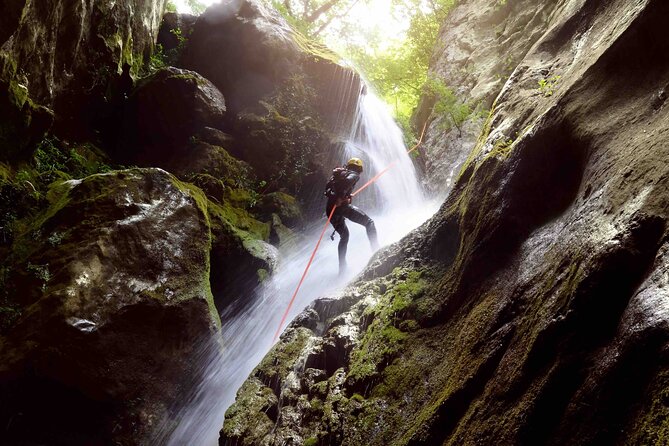 5Hrs Advanced Canyoning (50m) 12 Rappels (Pickup, Lunch & GoPro) - The essential details at a glance