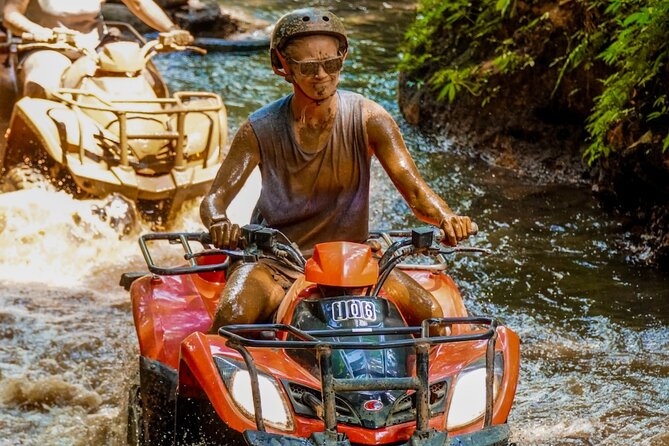 ATV Quad Bike Bali with Gorilla Cave & Lunch at Cretya Sunset - Water, mud, and the hidden waterfall