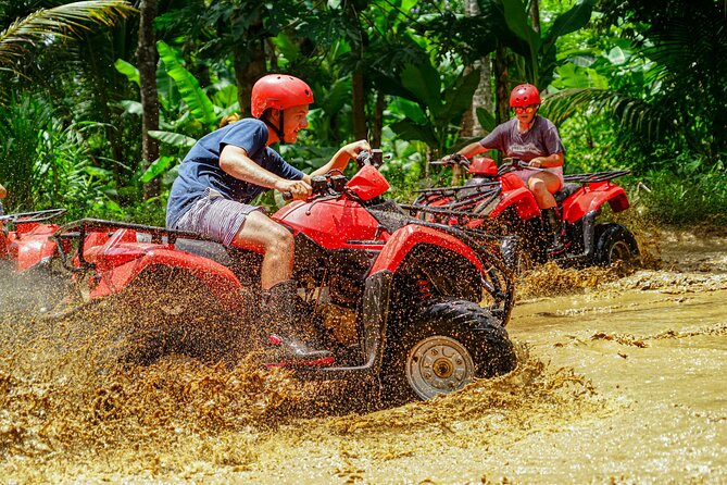 ATV Quad Bike Bali with Waterfall Gorilla Cave and Lunch - Gorilla Cave and the waterfall stop