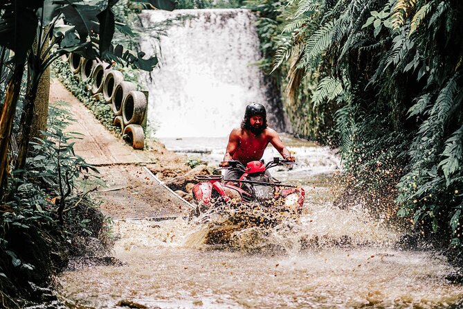 ATV Quad Bike Bali with Waterfall Gorilla Cave and Lunch - Showers, towels, lockers, and lunch