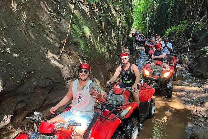 Bali ATV Bike Cave and waterfall with hotel Pick Up And Lunch - Key points at a glance