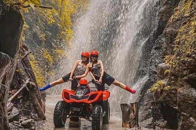 Bali ATV Quad Adventure - Ubud Monkey Forest and Waterfall - Tegenungan Waterfall and the steep return walk