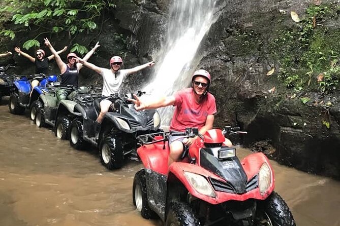 Bali ATV Quad Bike Through Tunnel, Waterfall, White Water Rafting - The ATV route through mud, tunnels, and waterfalls