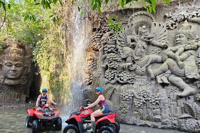 Bali ATV Ride Ubud Waterfall,RiceField,River,Kingkong-Temple cave - Key points at a glance