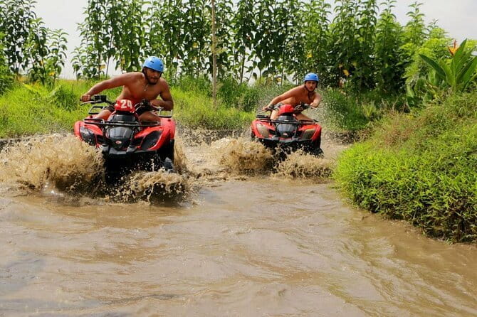 Bali ATV Ride Ubud Waterfall,RiceField,River,Kingkong-Temple cave - What the 1.5-hour ATV trail is like