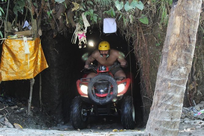 Bali Atv Riding through Cave and Waterfall - The river, waterfall, and wet sections