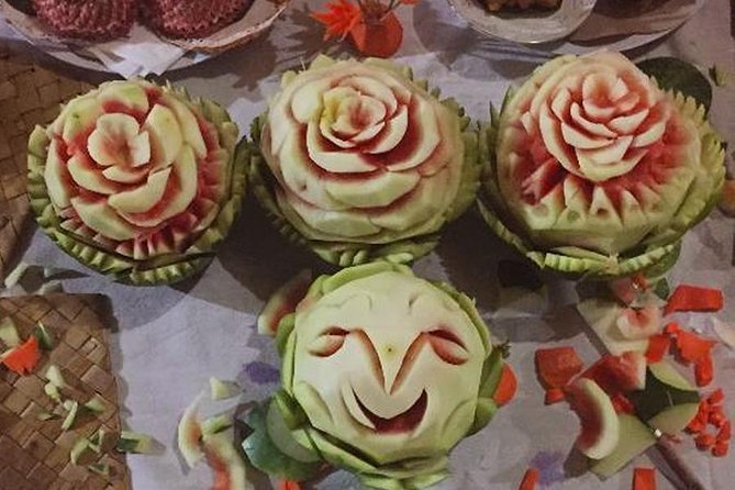 Bali Fruit Carving Class - Learning the basic cuts from the instructor