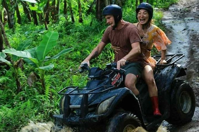 Bali Quad bike ATV passing through Waterfall, Cave & Rice fields - Waterfall, cave, river, and jungle sections