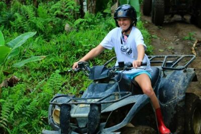 Bali Quad bike ATV passing through Waterfall, Cave & Rice fields