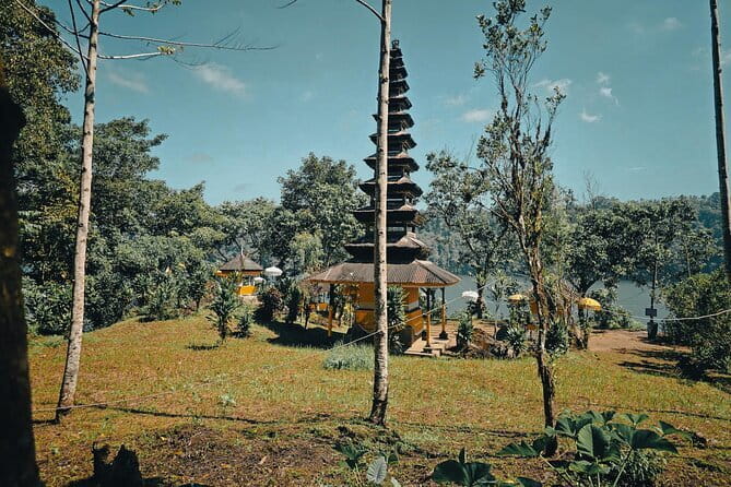 Bali Rainforest Hiking With Canoeing And Waterfall Adventure - Reaching Ulun Danu Tamblingan Temple