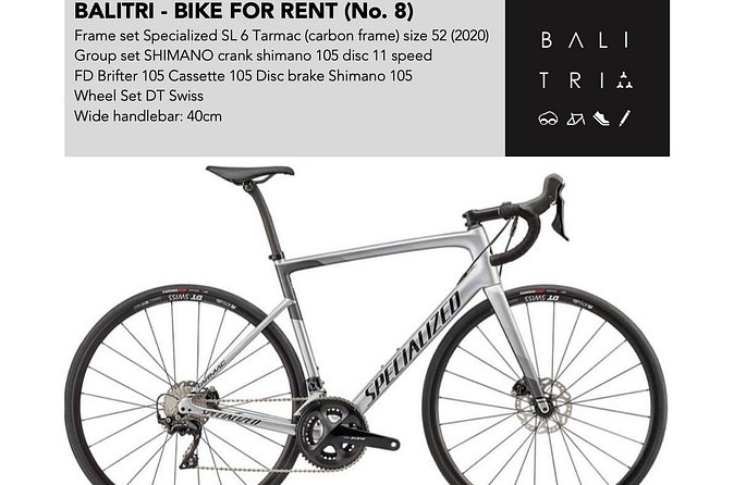 Bali road bike hire / rent - Delivery makes the service much easier