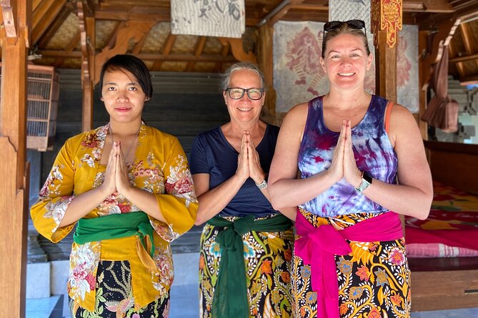 Bali Traditional Village Experience - Receiving a blessing at the holy water site