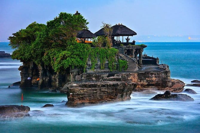 Banyumala Waterfalls with Tanah Lot Sunset Tour - Ulun Danu Bratan beside the mountain lake