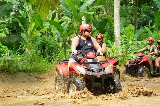 Jungle ATV Quad Bike Through Gorilla Face Cave - Getting ready with a welcome drink and safety briefing
