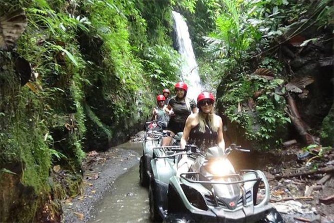 KUBER ATV UBUD - Tunnel Waterfall Rice field Jungle w Private Car - Tandem riding or one ATV per person