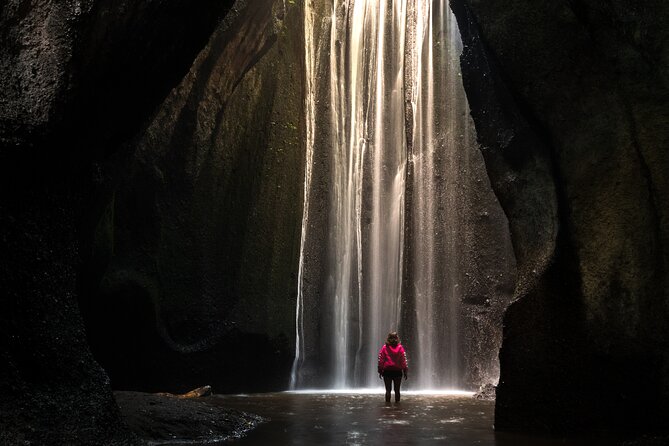 Lempuyang Temple Tirta Gangga Tukad Cepung waterfall and Swing - Tukad Cepung’s stairs and enclosed waterfall