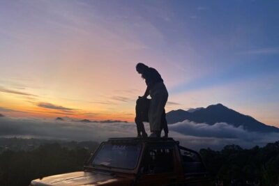 Sunrise + Jeep + Photographer