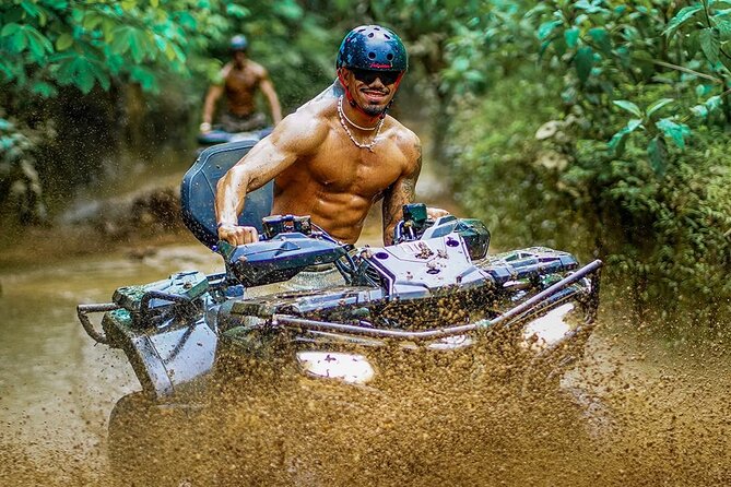 Ubud ATV Alasan Adventure Waterfall Gorilla Cave & Cretya Pool - Gorilla Face Cave and the waterfall section