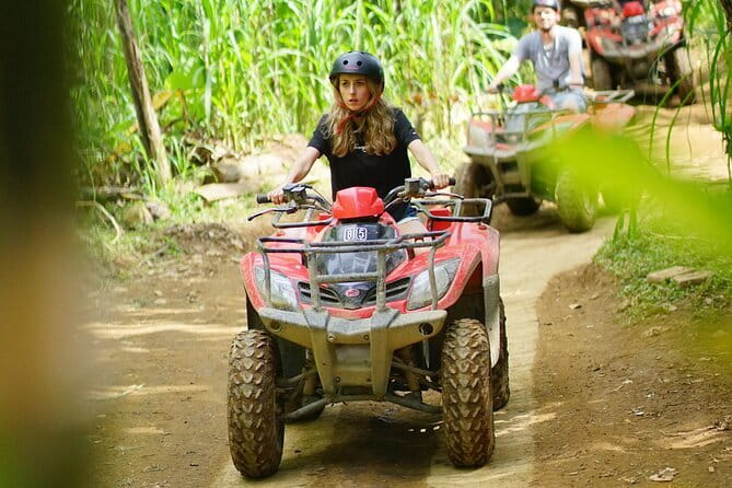 Ubud ATV Quad Bike Gorilla Cave and Cretya Infinity pool - Gorilla Cave, rice terraces, and the wet sections
