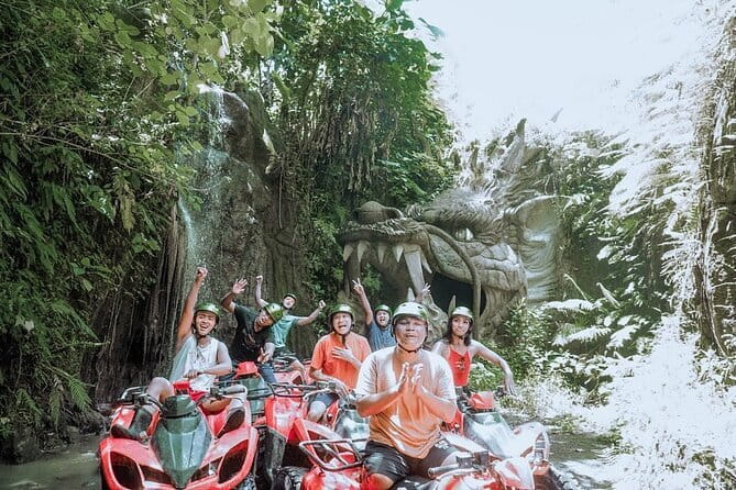 Ubud ATV Ride with Waterfall, Dragon Cave & Lunch – 2 Hours - Riding through the river and jungle paths
