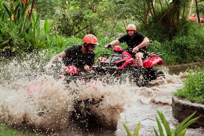 Ubud Bali ATV Quad Bike Legong Temple cave with Lunch and Pool - Lunch between the action