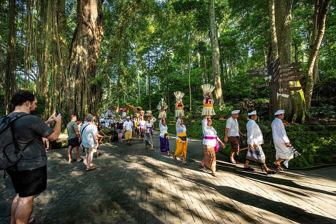 Ubud Highlights Rice Terraces, Temple, Waterfall & Monkeys forest - Sacred Monkey Forest: temples beneath the trees